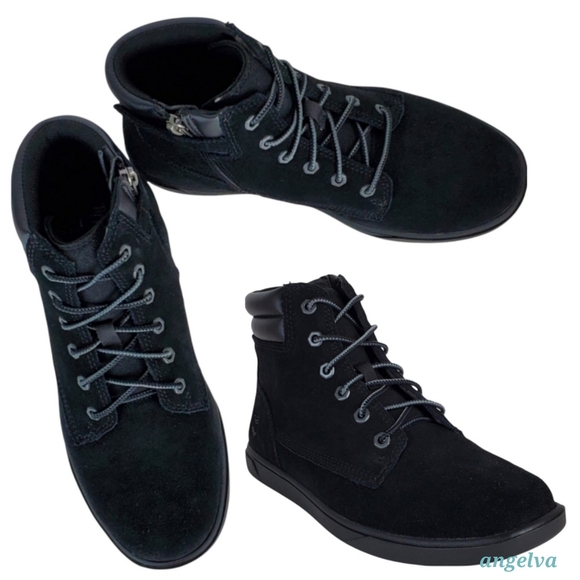 New Timberland bayham 6 in youth black high top sneakers lace up boots boys